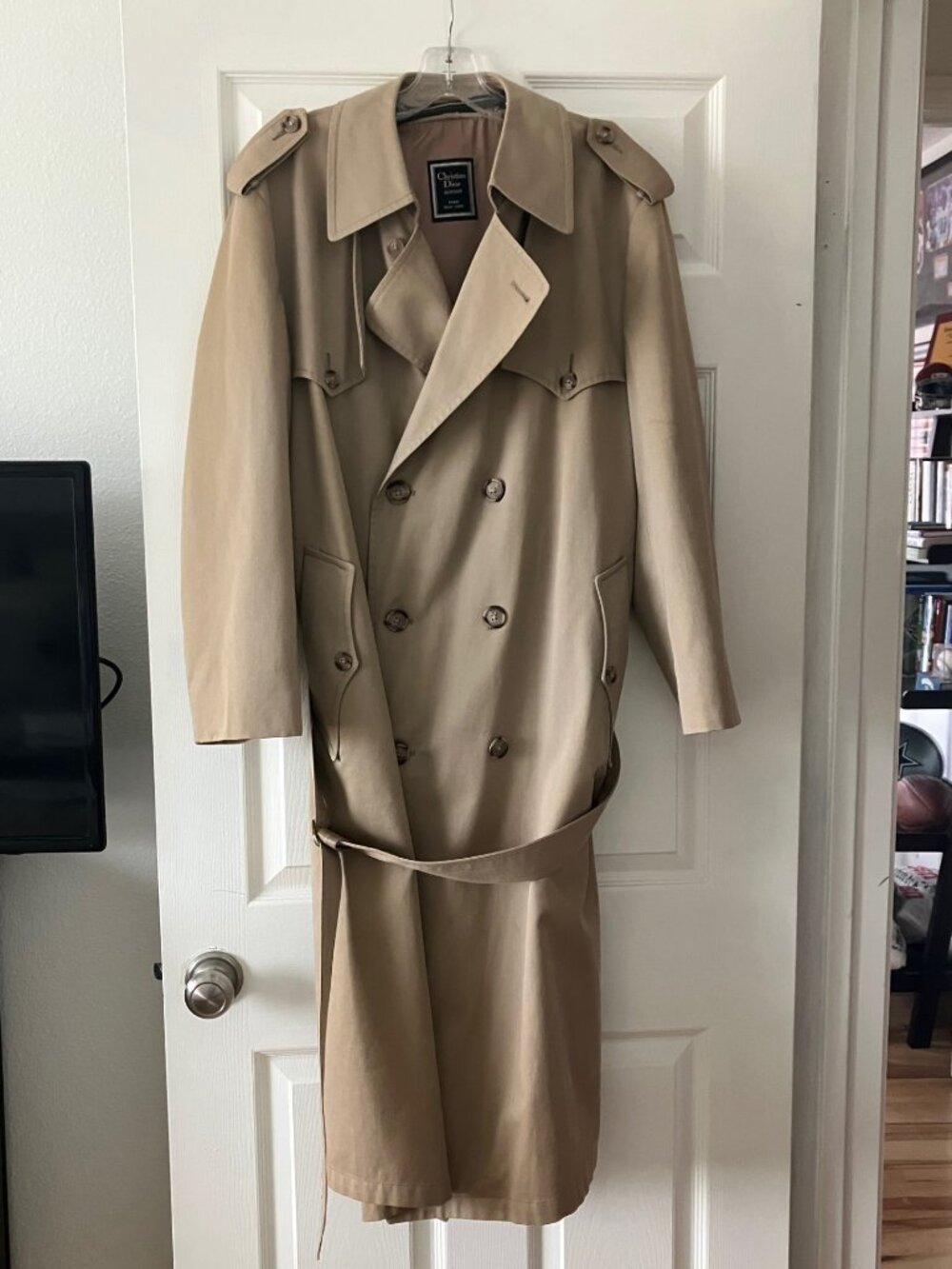 Christian Dior Monsieur Men's Beige Trench Coat